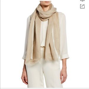 Loro Piana Gauge Fringe Linen Scarf Stole